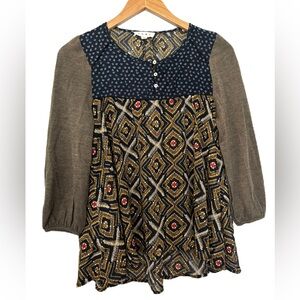 THML Women’s Mixed Media 3/4 Sleeve Top Size XS